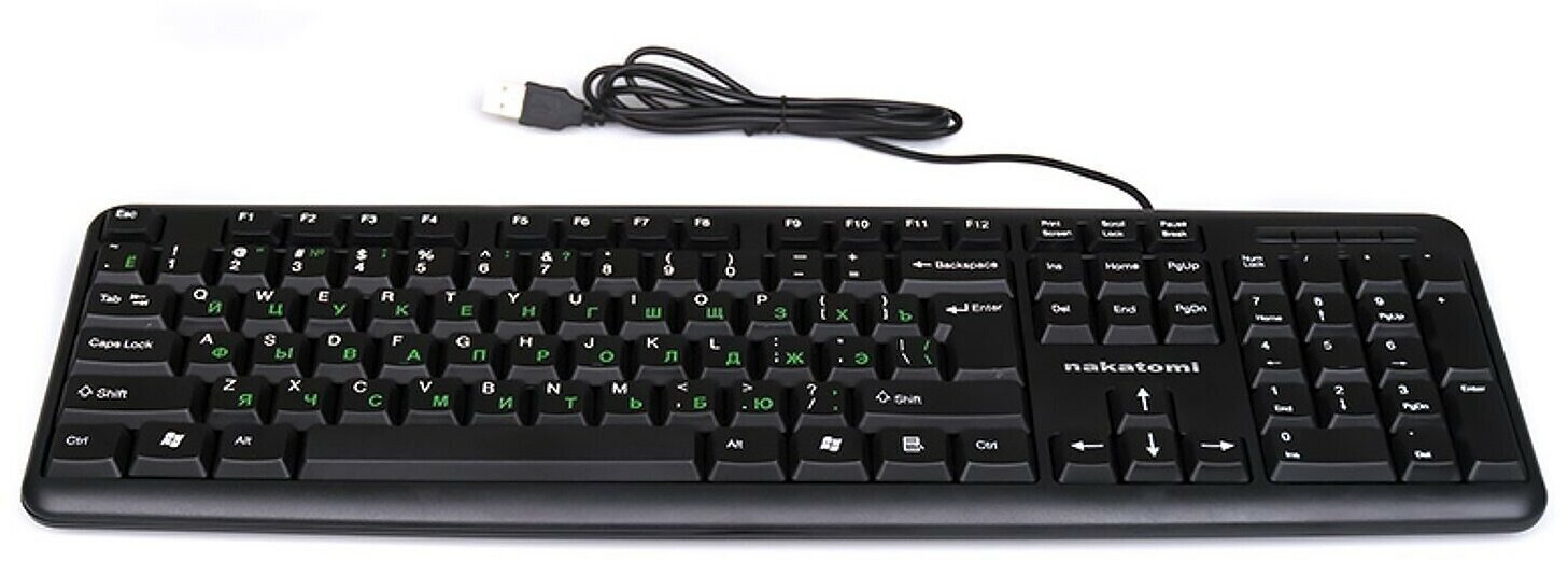 Игровая клавиатура NAKATOMI KN-02U Black USB