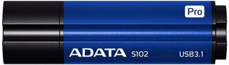 Флешка ADATA S102 Pro 16 GB, 1 шт., титаново-синий