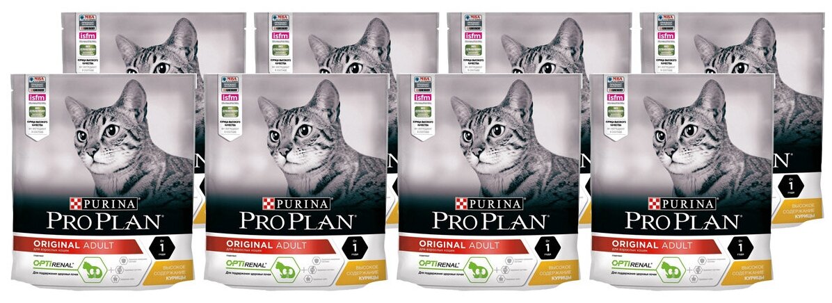 PURINA PRO PLAN CAT ADULT CHICKEN для взрослых кошек с курицей (0,4 кг х 8 шт)