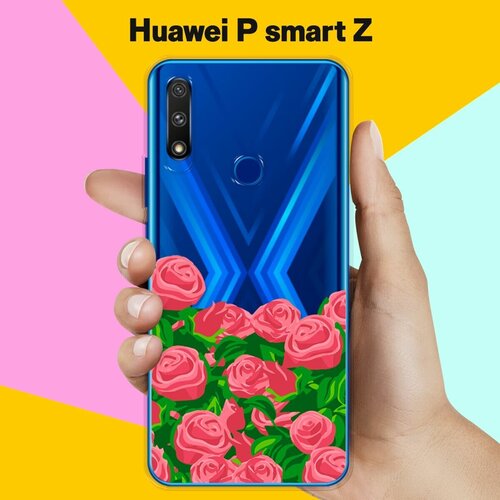 Силиконовый чехол Розы на Huawei P smart Z