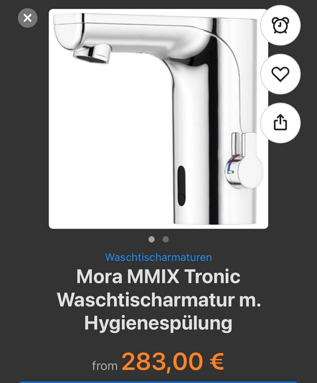 Смеситель Mora MMIX Tronic с регулятором температуры 720080