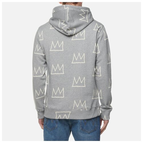 фото Мужская толстовка etudes x jean-michel basquiat klein crown серый, размер l
