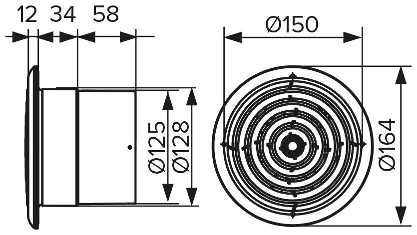 Вентилятор Flow 5, осевой канальный вытяжной с круглой решеткой, D 125 - фотография № 16