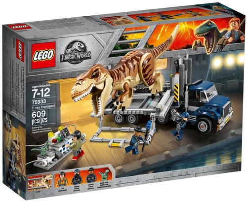 Конструктор LEGO Jurassic World 75933 Транспорт для перевозки Ти-Рекса, 609 дет.