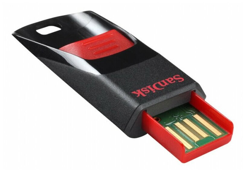 Флешка USB SanDisk 16GB CZ5 Cruzer Edge, черно-красная