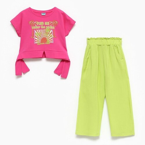 Комплект одежды Bebus, размер 16, розовый, зеленый