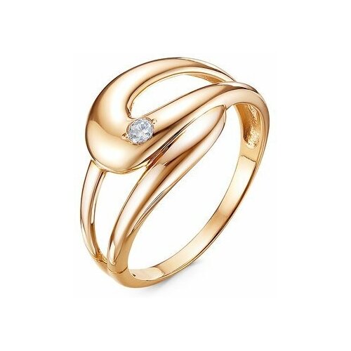 фото Золотое кольцо кюз del'ta d1101388 с фианитом diamant-online