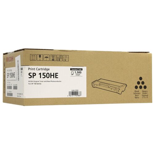 картридж лазерный комус sp150he 408010 чер пов емк для ricoh sp 150 Картридж Ricoh SP 150HE, 1500 стр, черный