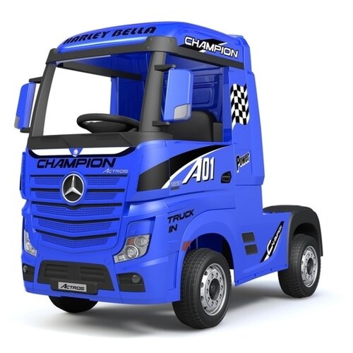 RiverToys Автомобиль Mercedes-Benz Actros HL358, синий глянец электромобили rivertoys прицеп для mercedes benz actros 4wd hl358