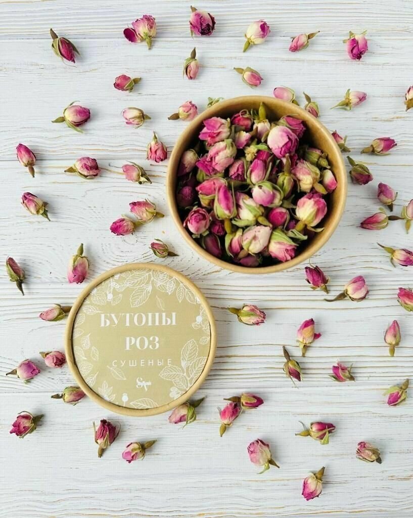 Сухие цельные бутоны роз, настоящий цветочный чай, роза для декора - фотография № 6