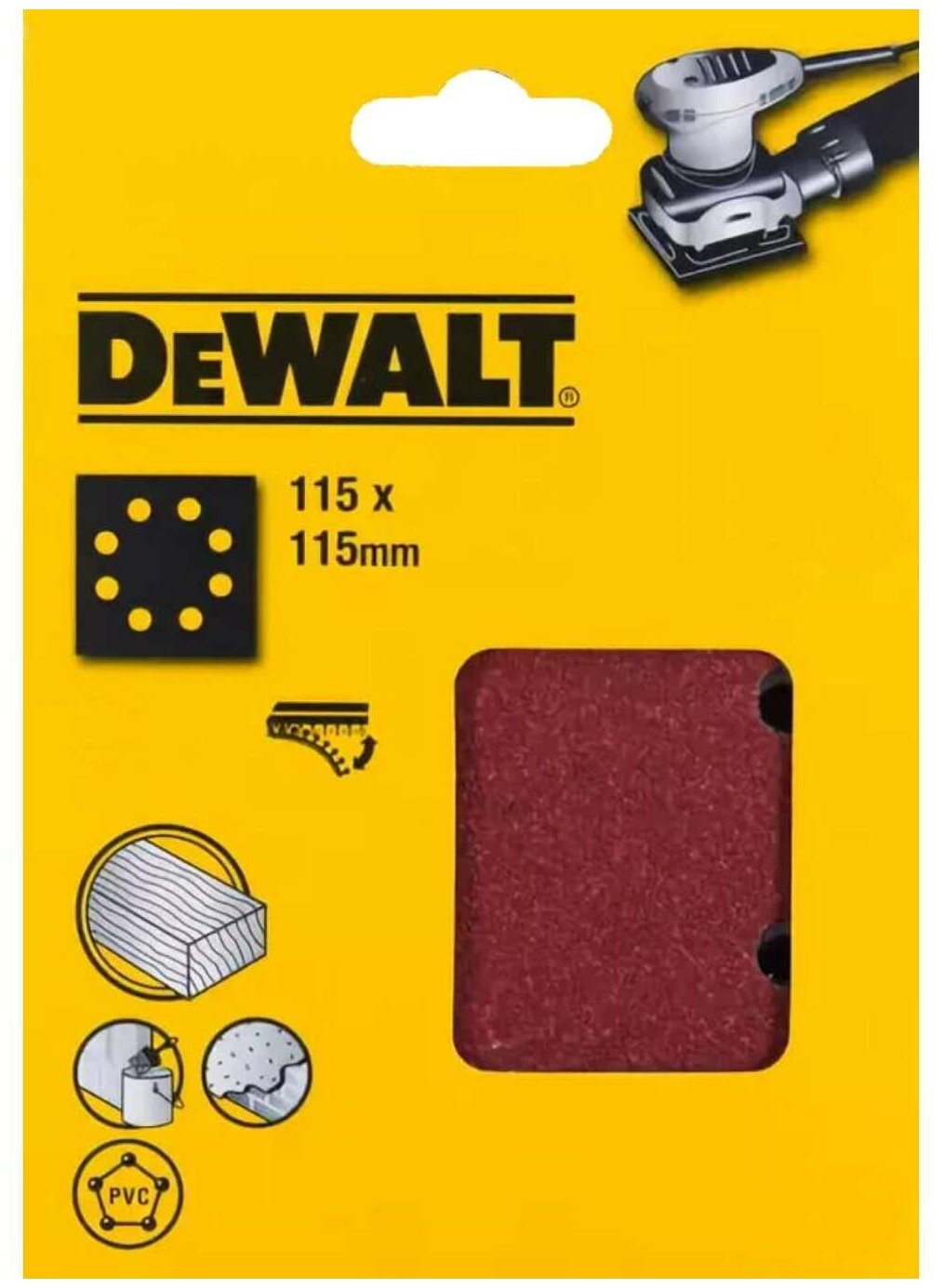 DEWALT Шлифлисты перф. 115х115мм, 40G, 25шт DT3030