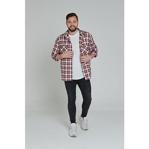 фото Рубашка irina egorova, размер 50, бордовый