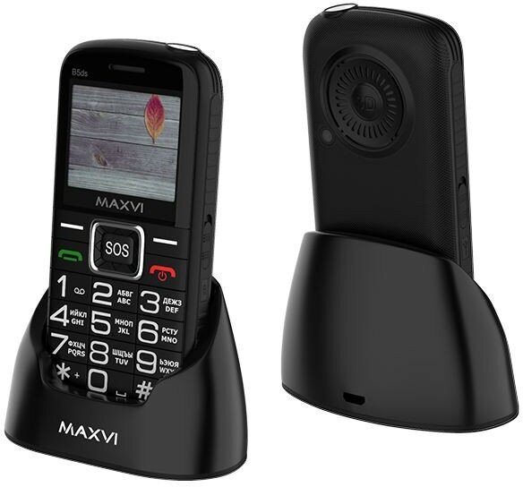 Телефон мобильный (MAXVI B5ds Black)