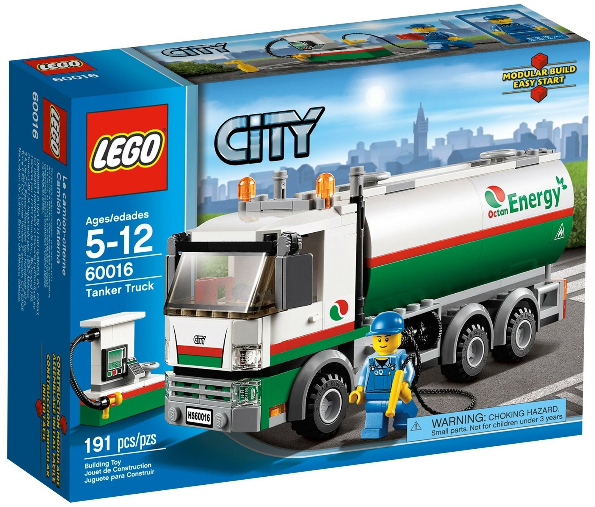 Конструктор LEGO City 60016 Бензовоз, 191 дет.