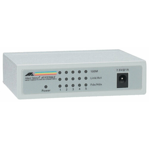 Коммутатор Allied Telesis 5x10100TX with ext PS - NO MDIMDIx on all ports Layer 2 Switch Unmanaged 109200₽