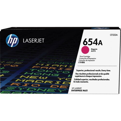 Картридж HP 654A CF333AC для HP Color LaserJet Enterprise M651n/M651dn/M651xh/M680dn/M680f пурпурный картридж для лазерного принтера hp 654a [cf332a] для hp clj ent m651n m651dn m651xh m680dn m680f