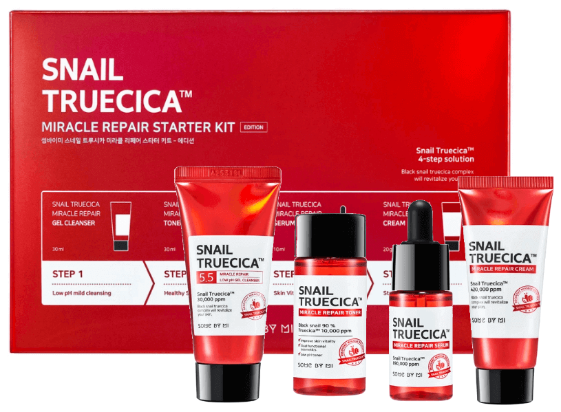 Стартовый набор Snail Truecica Miracle Repair Starter Kit, 4 средства SOME BY MI - фото №1