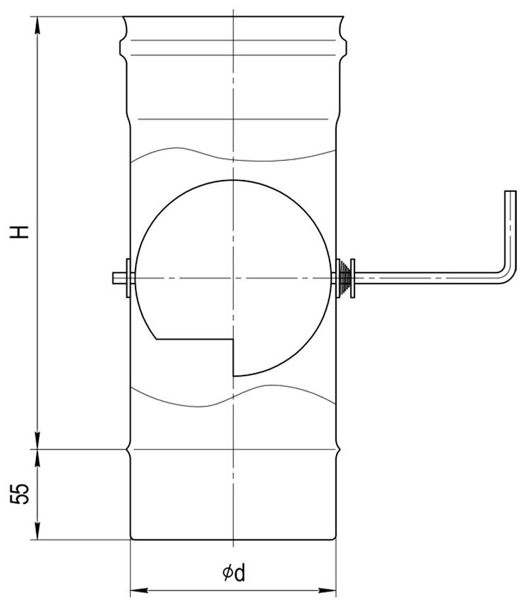 Шибер (430/0,5 мм) Ф115 FERRUM - фотография № 3