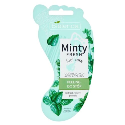 Bielenda Minty Fresh foot care Скраб освежающий разглаживающий для ног, с натуральной пемзой, саше 10 г
