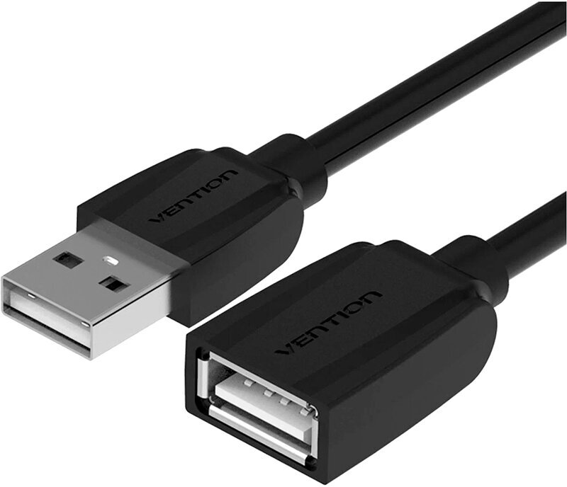 Кабель-удлинитель Vention USB 2.0 AM/AF - 0.5 м (VAS-A44-B050) Кабель-удлинитель Vention USB 2.0 AM/AF - 0,5м Black Edition VAS-A44-B050