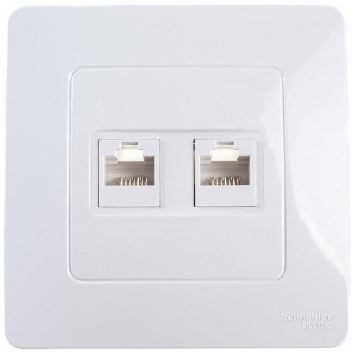 Schneider Electric Blanca Белый Розетка двойная компьютерная скрытой установки RJ45 кат.5E (BLNIS045451)