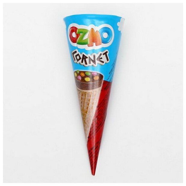 Вафельный рожок Ozmo Cornet с кремом из фундука с конфетами-драже, 25 г - фотография № 2