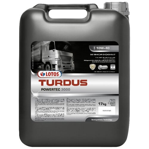 Полусинтетическое моторное масло LOTOS Turdus Powertec 3000 10W-40, 20 л