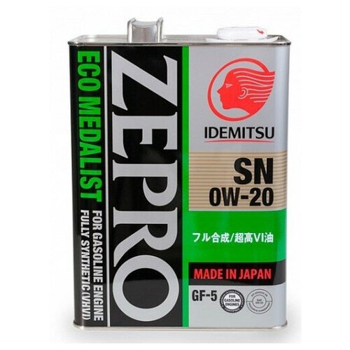 Масло IDEMITSU Zepro Eco Medalist SN/GF-5 0W-20 4л