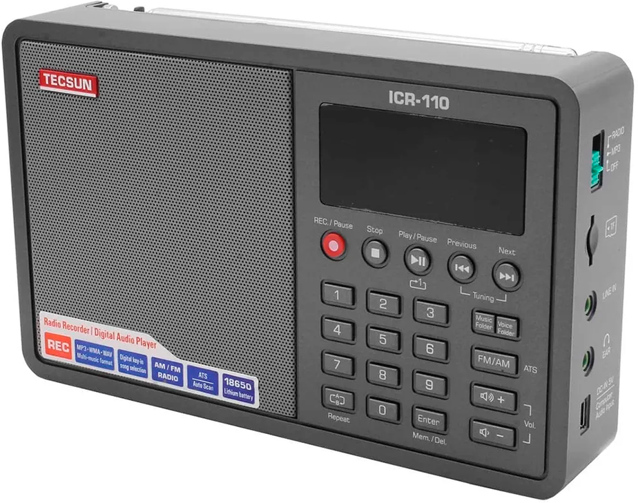 Цифровой всеволновый радиоприемник с mp3 плеером Tecsun ICR-110