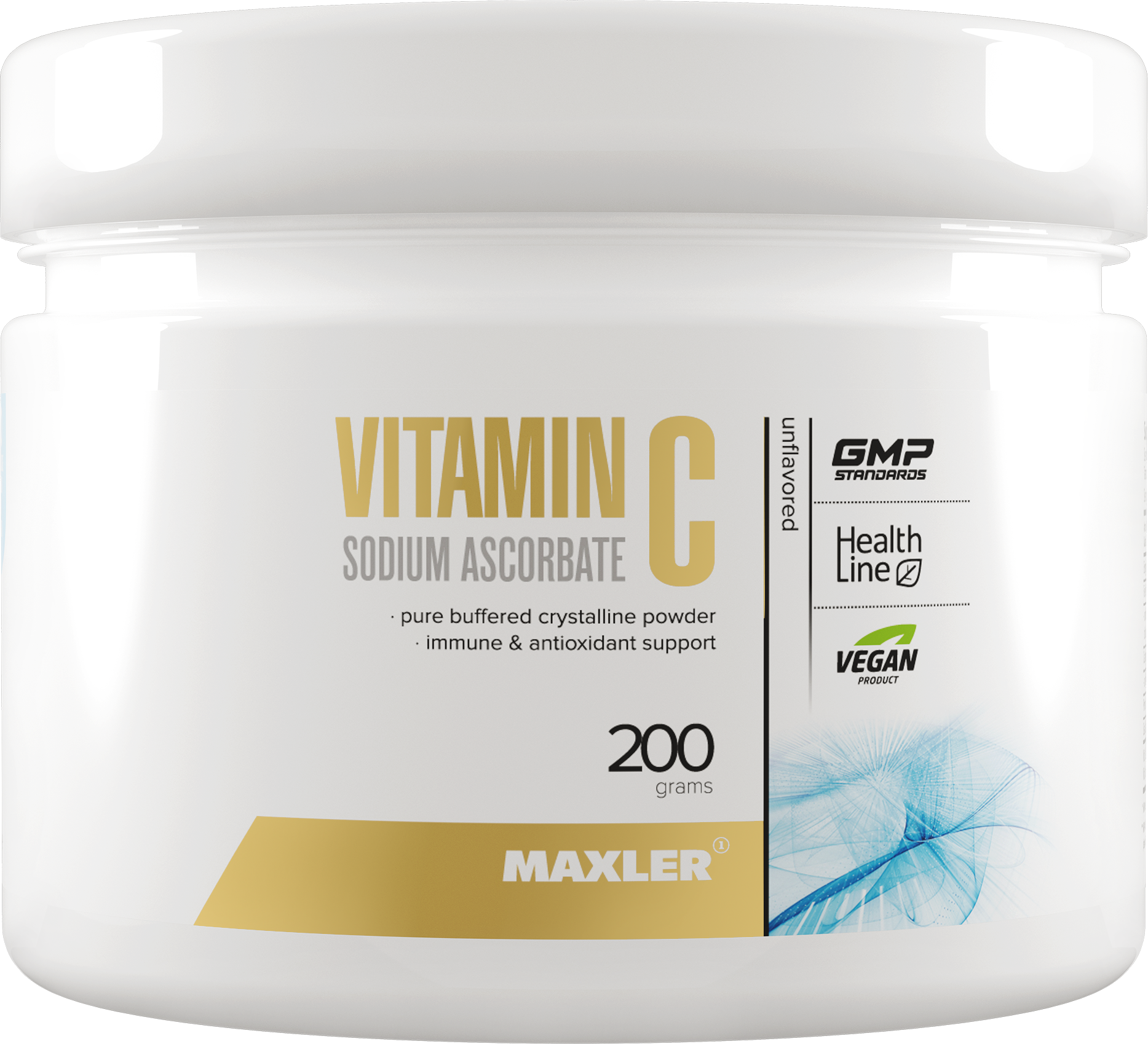Витамин C в порошке, Maxler (Vitamin C Sodium Ascorbate), 200 г