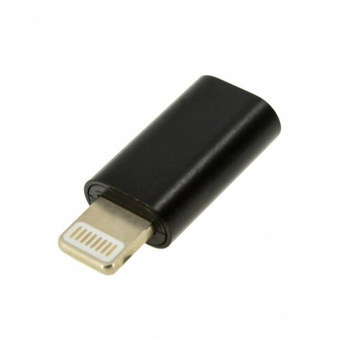 Переходник (адаптер) MicroUSB-Lightning, черный адаптер переходник lightning microusb dream al1