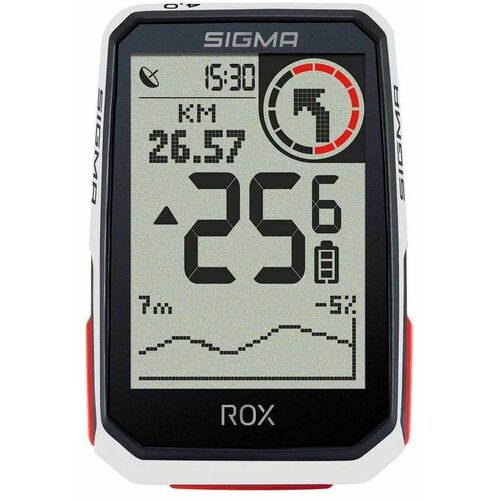 Велокомпьютер SIGMA ROX 4.0 GPS+GLONASS 14 функций, белый