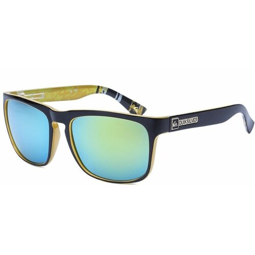 Cолнцезащитные очки QuikSilver для спорта, активного туризма и отдыха с зелено-голубыми стеклами