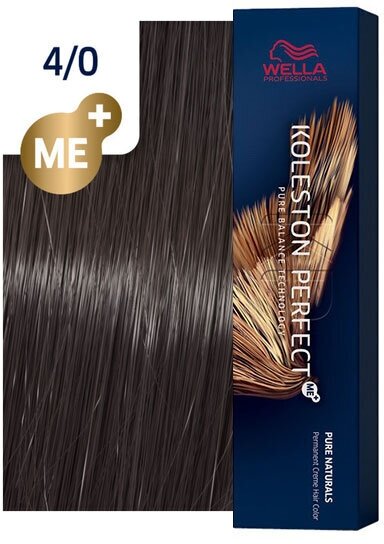 Wella /81650647/крем-краска Koleston Perfect Me+ Pure Naturals 4/0 коричневый натуральный для волос 60 мл