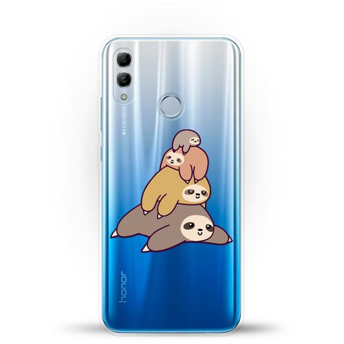 фото Силиконовый чехол 4 ленивца на honor 10 lite andy & paul