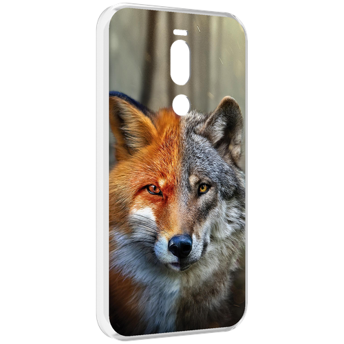 Чехол MyPads волк-лиса для Meizu X8 задняя-панель-накладка-бампер