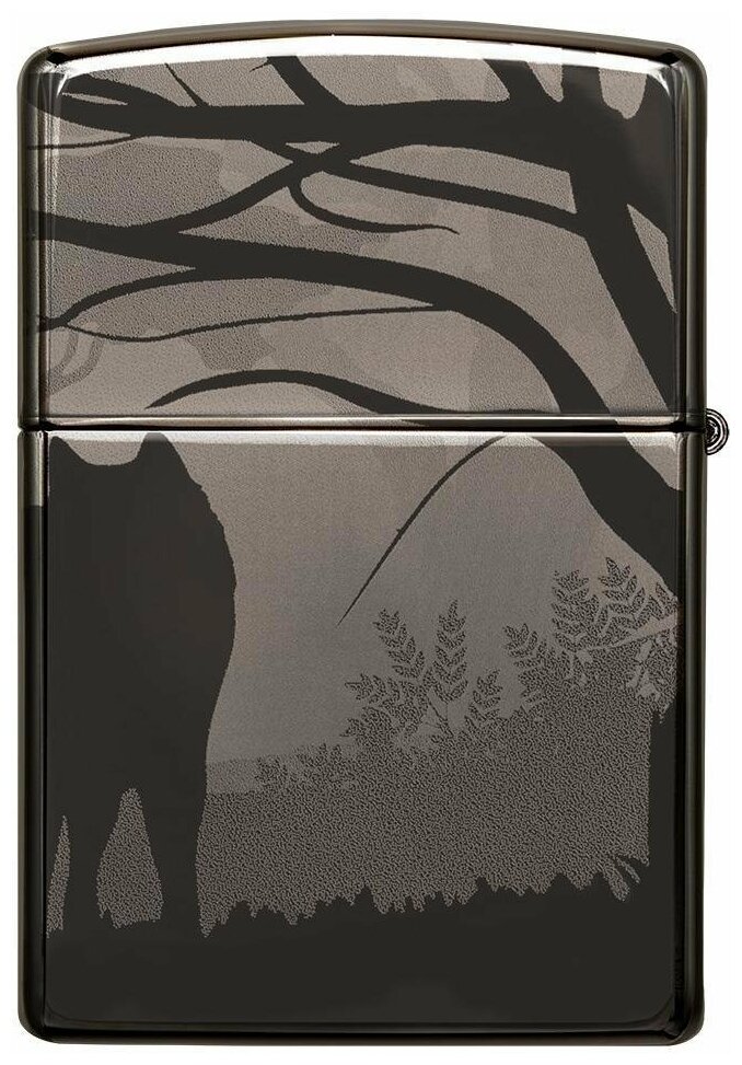 Зажигалка Zippo 49188 бензиновая Black Ice - фотография № 3