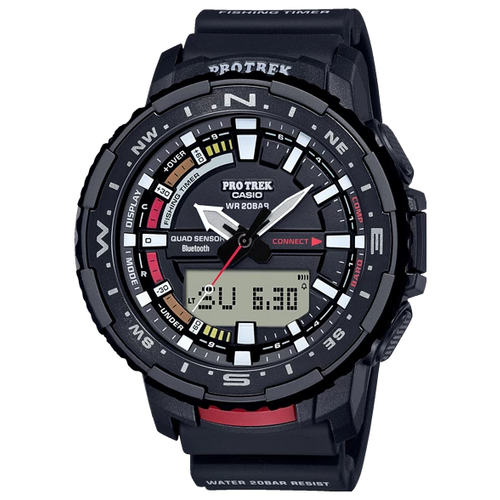 Наручные часы CASIO Pro Trek PRT-B70-1E, черный, серебряный