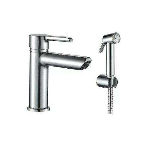 Смеситель для раковины/умывальника/ванны/универсальный с гигиеническим душем (лейкой) латунный, хромированный Yindaf