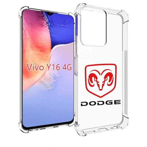 Чехол MyPads dodge-2 мужской для Vivo Y16 4G/ Vivo Y02S задняя-панель-накладка-бампер