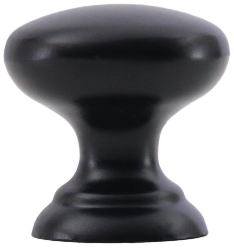 Мебельная ручка-кнопка URSULA, комплект 4 шт, цвет - Чёрный матовый, материал-алюминий-цинк - фотография № 3