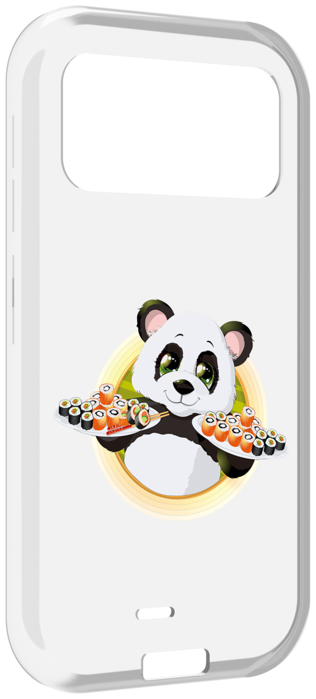 Чехол MyPads панда-с-суши для Oukitel F150 H2022 задняя-панель-накладка-бампер