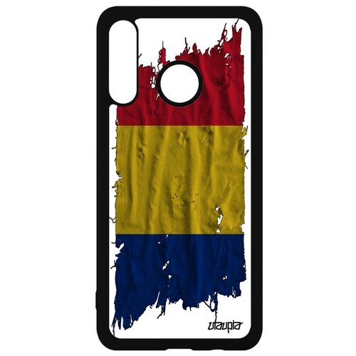 фото Чехол для телефона huawei p30 lite, "флаг румынии на ткани" патриот государственный utaupia