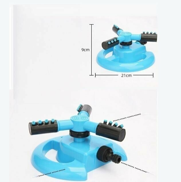 Дождеватель, разбрызгиватель для полива, голубой - фотография № 3