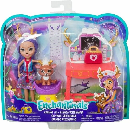 Enchantimals Кукла Заботливый ветеринар со зверюшкой, GBX04