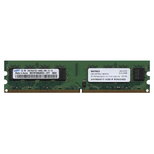 Оперативная память Samsung 2 ГБ DDR2 800 МГц DIMM M378T5663RZ3-CF7 оперативная память samsung 2 гб ddr2 800 мгц dimm cl6 m378t5663eh3 cf7