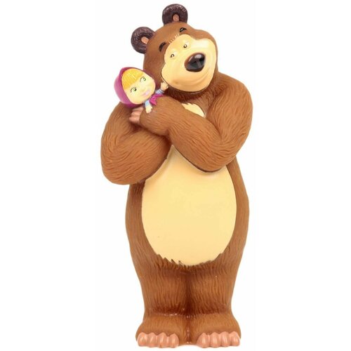 Игрушки фигурки Маша и Медведь , игрушки для купания , 14 см