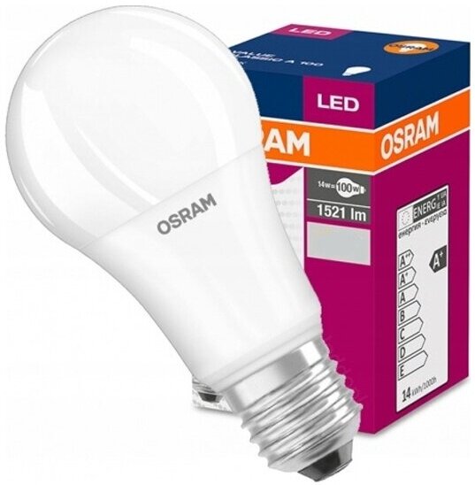 Светодиодная лампа Ledvance-osram OSRAM-LEDVANCE LED LS CLA 150 13W/840 220-240V FR E27 1521lm 240° 15000h d60x120