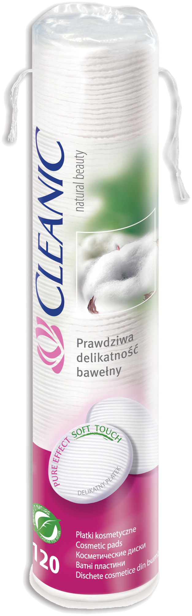 Ватные диски Cleanic Pure effect, 120 шт., пакет