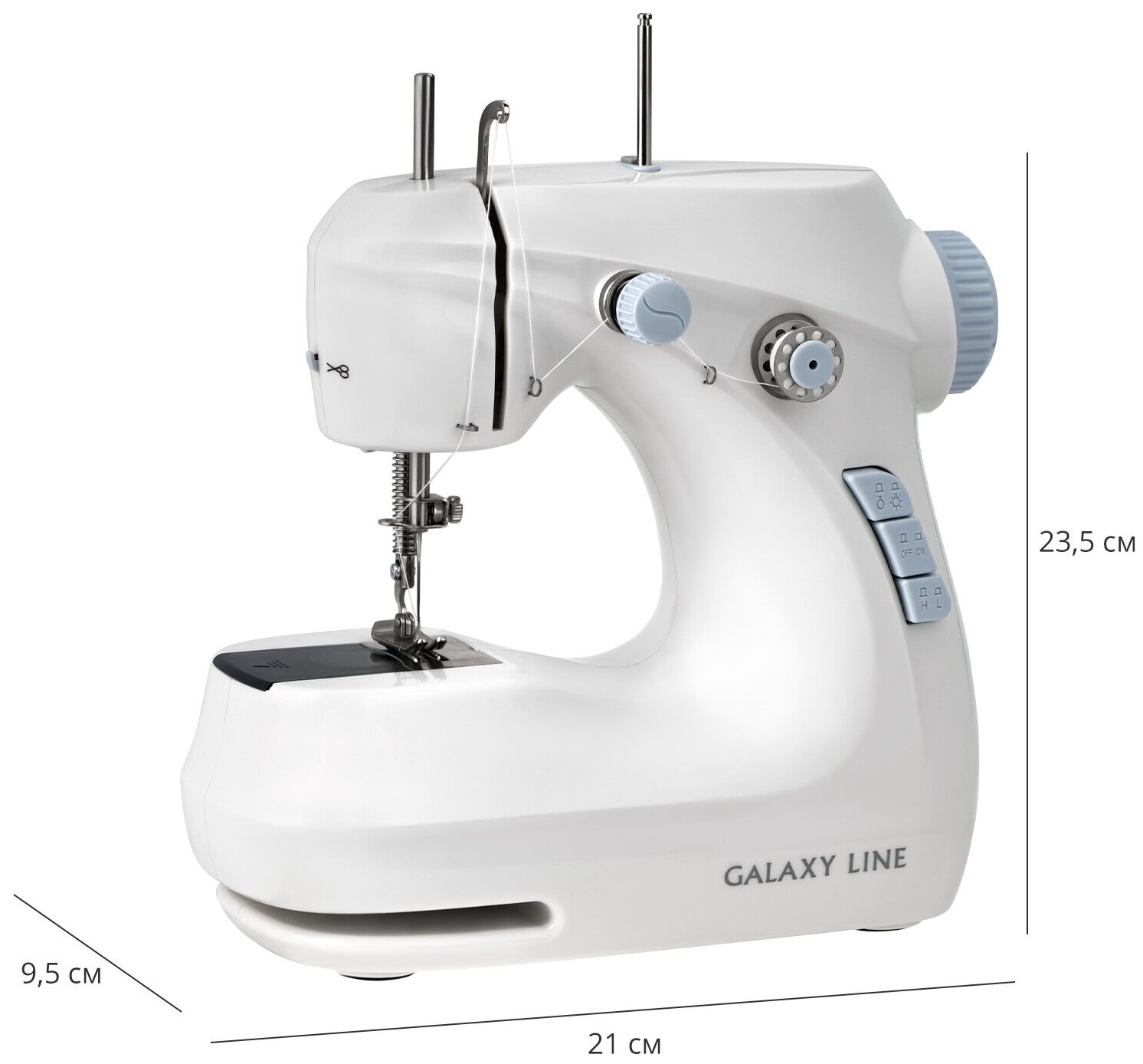Galaxy Швейная машина Galaxy GL 6501, 6 Вт, полуавтомат, белая